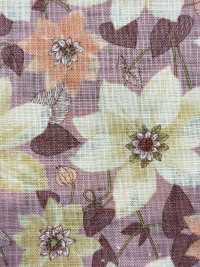 850558 Leinenähnlicher Slawischer Salon De Fleur Clematis[Textilgewebe] VANCET Unterfoto