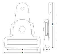 IB-KTK YKK IB-KTK Seitenverschluss Typ 50 Mm[Schnallen Und Ring] YKK Unterfoto