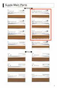 L-6400-PKK L-6400 Wildleder-Zickzack-Paspelierung[Bandbandschnur] STAR BRAND (Hoshika) Unterfoto