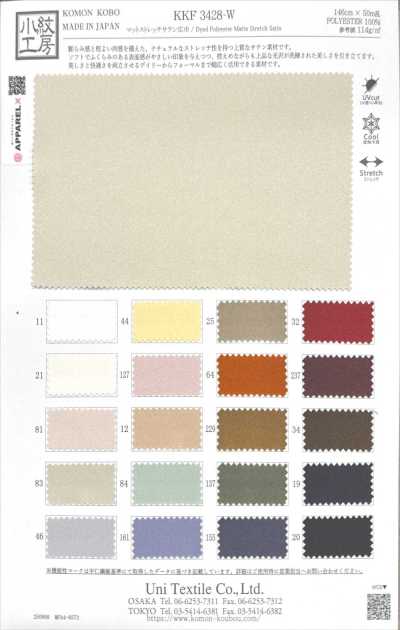 KKF3428-W Matter Stretch-Satin, Breitware