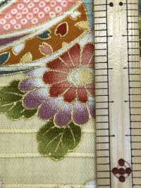 AP62902 Bunter, Goldbedruckter Satin (Runde Rolle)[Textilgewebe] COSMO TEXTILE Unterfoto