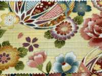 AP62902 Bunter, Goldbedruckter Satin (Runde Rolle)[Textilgewebe] COSMO TEXTILE Unterfoto