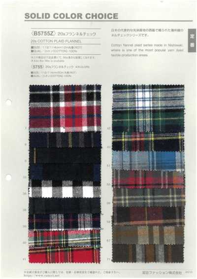 B5755Z 20er Flanell-Karo, halb gefaltet