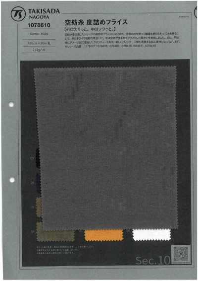 1078610 Dicht gestrickter Rundripp aus Open-End-Garn