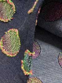 FY1589-IDC20CUT Buntes Polka-Dot-Jacquard-Denim[Textilgewebe] DUCK TEXTILE Unterfoto