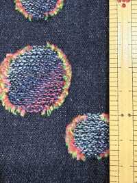 FY1589-IDC20CUT Buntes Polka-Dot-Jacquard-Denim[Textilgewebe] DUCK TEXTILE Unterfoto