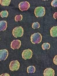 FY1589-IDC20CUT Buntes Polka-Dot-Jacquard-Denim[Textilgewebe] DUCK TEXTILE Unterfoto