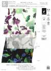 KKP9145-SB-326 Stretch-Hammer-Satin mit Aquarellblumen