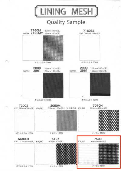 7509 Raschel-Mesh
