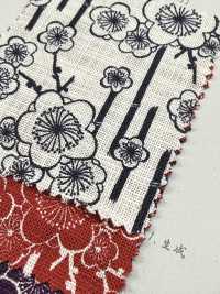 B88333Z Ungleichmäßig Gewebter Stoff, Antiker Indigostoff, Halb Gefaltet[Textilgewebe] VANCET Unterfoto