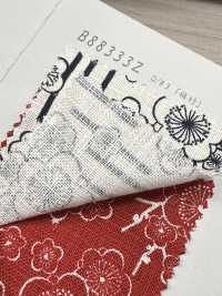 B88333Z Ungleichmäßig Gewebter Stoff, Antiker Indigostoff, Halb Gefaltet[Textilgewebe] VANCET Unterfoto