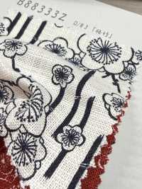 B88333Z Ungleichmäßig Gewebter Stoff, Antiker Indigostoff, Halb Gefaltet[Textilgewebe] VANCET Unterfoto