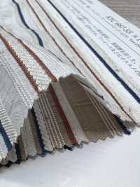 KYC667-55-1 Baumwolle, Viskose, Leinen-Dobby, Mehrfarbiges Streifenmuster[Textilgewebe] Uni Textile(Komon Studio) Unterfoto