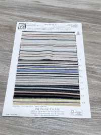 KYC667-55-1 Baumwolle, Viskose, Leinen-Dobby, Mehrfarbiges Streifenmuster[Textilgewebe] Uni Textile(Komon Studio) Unterfoto