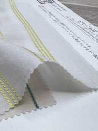 KYC-671-W-1 Baumwolle, Viskose, Leinen-Dobby, Mehrstreifen, Breit, Breit[Textilgewebe] Uni Textile(Komon Studio) Unterfoto