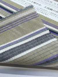 KYC673-W-1 Baumwolle, Viskose, Leinen-Dobby, Mehrstreifen, Breit, Breit[Textilgewebe] Uni Textile(Komon Studio) Unterfoto