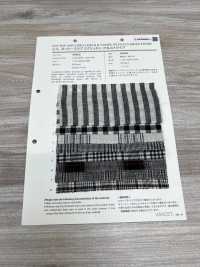 59992 C/L Netty Slub Ecru Check & Stripe[Textilgewebe] VANCET Unterfoto