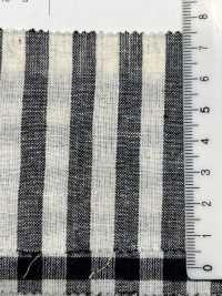 59992 C/L Netty Slub Ecru Check & Stripe[Textilgewebe] VANCET Unterfoto