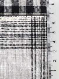 59992 C/L Netty Slub Ecru Check & Stripe[Textilgewebe] VANCET Unterfoto