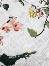 4027-790-1 Leinenstoff Mit Webart-Touch Und Blumenmuster[Textilgewebe] HOKKOH Unterfoto