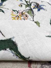 4027-790-1 Leinenstoff Mit Webart-Touch Und Blumenmuster[Textilgewebe] HOKKOH Unterfoto