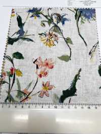 4027-790-1 Leinenstoff Mit Webart-Touch Und Blumenmuster[Textilgewebe] HOKKOH Unterfoto