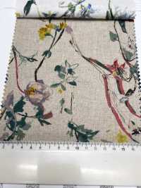 4027-790-1 Leinenstoff Mit Webart-Touch Und Blumenmuster[Textilgewebe] HOKKOH Unterfoto