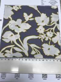7027-810-1 CR Satin Blumenmuster Mit Streifen[Textilgewebe] HOKKOH Unterfoto