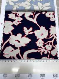 7027-810-1 CR Satin Blumenmuster Mit Streifen[Textilgewebe] HOKKOH Unterfoto