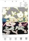 7027-810-1 CR Satin Blumenmuster Mit Streifen