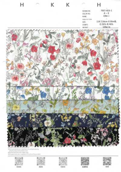 7027-815-1 CR Batist mit kleinen Blumen