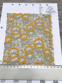 4027-848-1 Baumwoll-Batist-Stickerei Mit Pompon-Blumenspitze[Textilien / Stoffe] HOKKOH Weitere Fotos