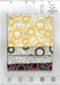 4027-848-1 Baumwoll-Batist-Stickerei Mit Pompon-Blumenspitze[Textilien / Stoffe] HOKKOH Weitere Fotos