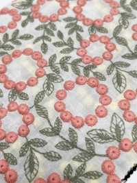 4027-848-1 Baumwoll-Batist-Stickerei Mit Pompon-Blumenspitze[Textilien / Stoffe] HOKKOH Weitere Fotos