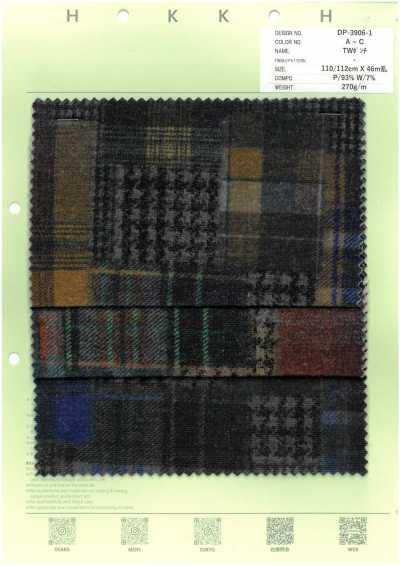 DP-3906-1 TW Ponte Patchwork-Karo