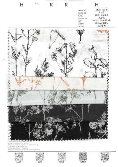 7027-500-3 50 Voile Viyella Garn Blumenmuster