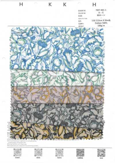 7027-601-1 60 Lawn 6195 Mit Stift gezeichnete Blume