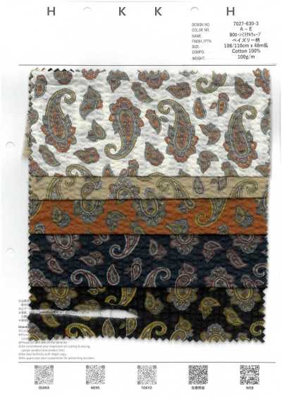 7027-630-3 80er Batist Miracle Wave Paisley