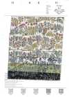 4027-660-1 60 Lawn mit gebogenen horizontalen Streifen und kleinen Blumen