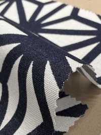 850609 Lawn Indigo Kollektion Hanfblattmuster[Textilgewebe] VANCET Unterfoto