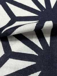 850609 Lawn Indigo Kollektion Hanfblattmuster[Textilgewebe] VANCET Unterfoto