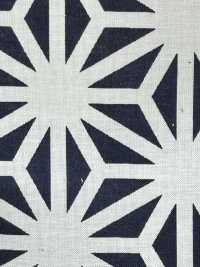 850609 Lawn Indigo Kollektion Hanfblattmuster[Textilgewebe] VANCET Unterfoto