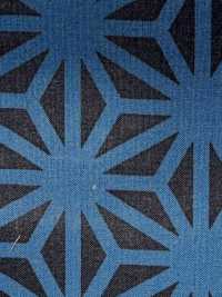 850609 Lawn Indigo Kollektion Hanfblattmuster[Textilgewebe] VANCET Unterfoto