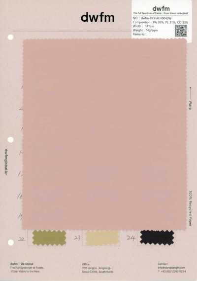 DWFM-DCGAEH0043W Enzymgewaschene Baumwolle Nylon Voile
