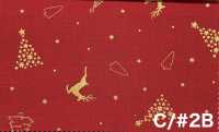 AP65802 Merry Christmas GOLD-Druck Bettwäsche (Rolle)[Textil / Stoff] COSMO TEXTILE Weitere Fotos
