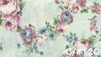 RU2530 RURU BOUQUET Rosenkranz-Print bettwäsche (Rolle)[Textilien / Stoffe] COSMO TEXTILE Weitere Fotos