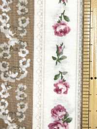 RU2530 RURU BOUQUET Rosenkranz-Print bettwäsche (Rolle)[Textilien / Stoffe] COSMO TEXTILE Weitere Fotos
