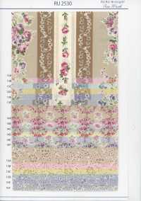 RU2530 RURU BOUQUET Rosenkranz-Print bettwäsche (Rolle)[Textilien / Stoffe] COSMO TEXTILE Weitere Fotos