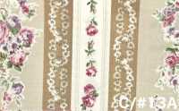 RU2530 RURU BOUQUET Rosenkranz-Print bettwäsche (Rolle)[Textilien / Stoffe] COSMO TEXTILE Weitere Fotos