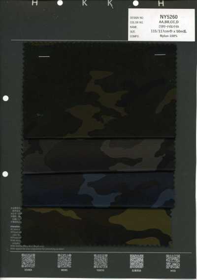 NY5260 Militär-Nylontwill Woodland-Camouflage[Textilien / Stoffe] HOKKOH Weitere Fotos